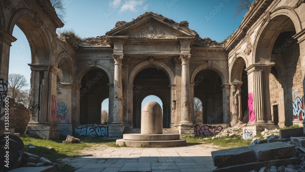 Obraz premium Ruined museum.