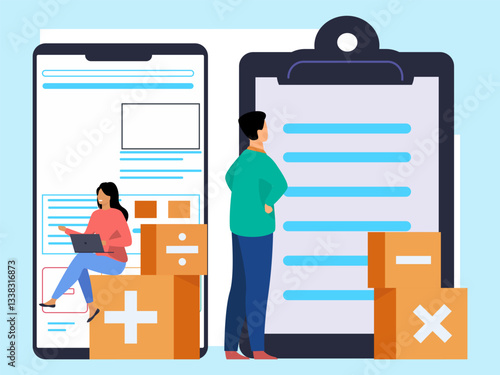 Initial Purchase Quantity Concept Illustration Stylish and Beautiful