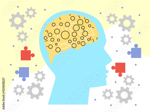 IQ Concept Illustration Stylish and Beautiful