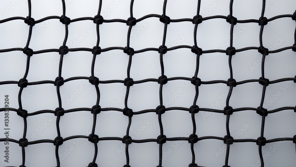 Fototapeta premium black soccer net pattern isolated on white