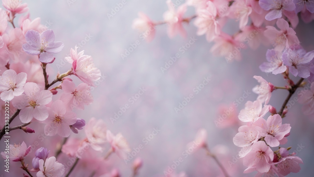 Spring blossom, pink flowers backdrop, soft and pastel floral card, selective focus, toned. Spring blossom, pink flowers backdrop, soft and pastel floral card, selective focus, toned.