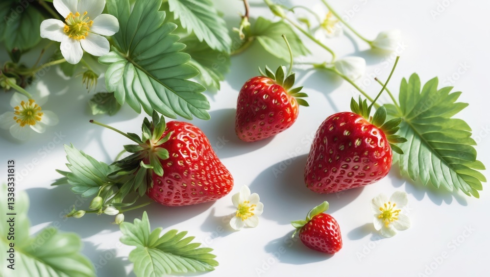 strawberry isolated on a white backdrop strawberry isolated on a white backdrop