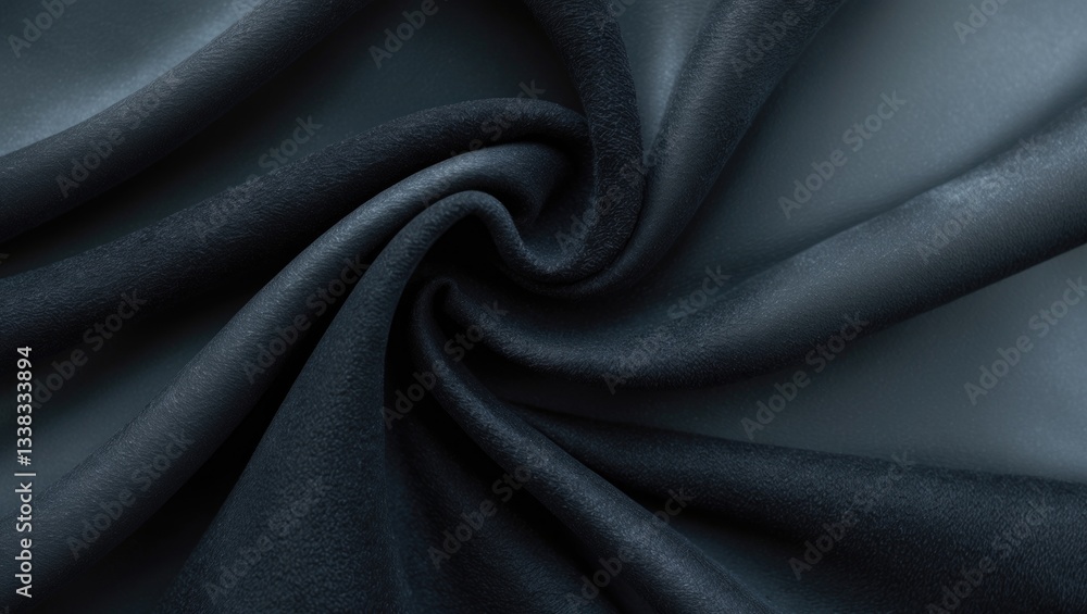 Fototapeta premium Black suede close-up. Genuine black suede texture for design or project. Velvet, leather underside.
