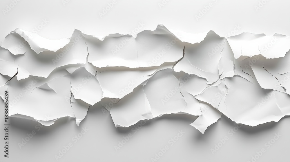 Torn White Paper Background for Creative Design and Textures Torn White Paper Background for Creative Design and Textures
