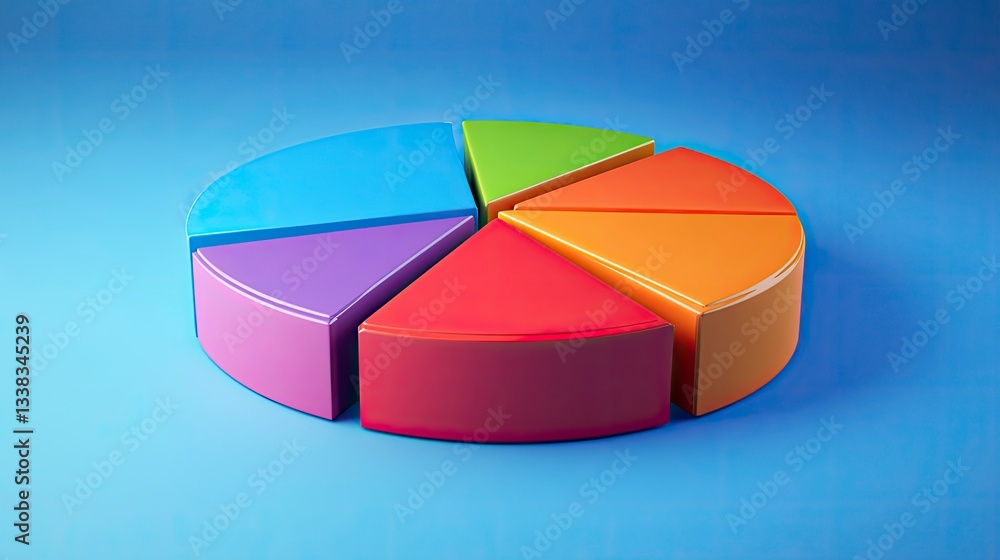Fototapeta premium Analyzing Data Insights with Pie Chart Graphs Business Report Percentage Visuals