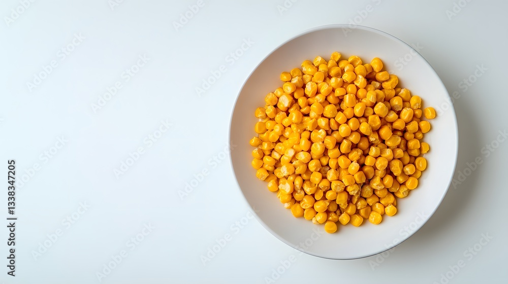 Sweet Corn Kernels in a White Bowl Sweet Corn Kernels in a White Bowl