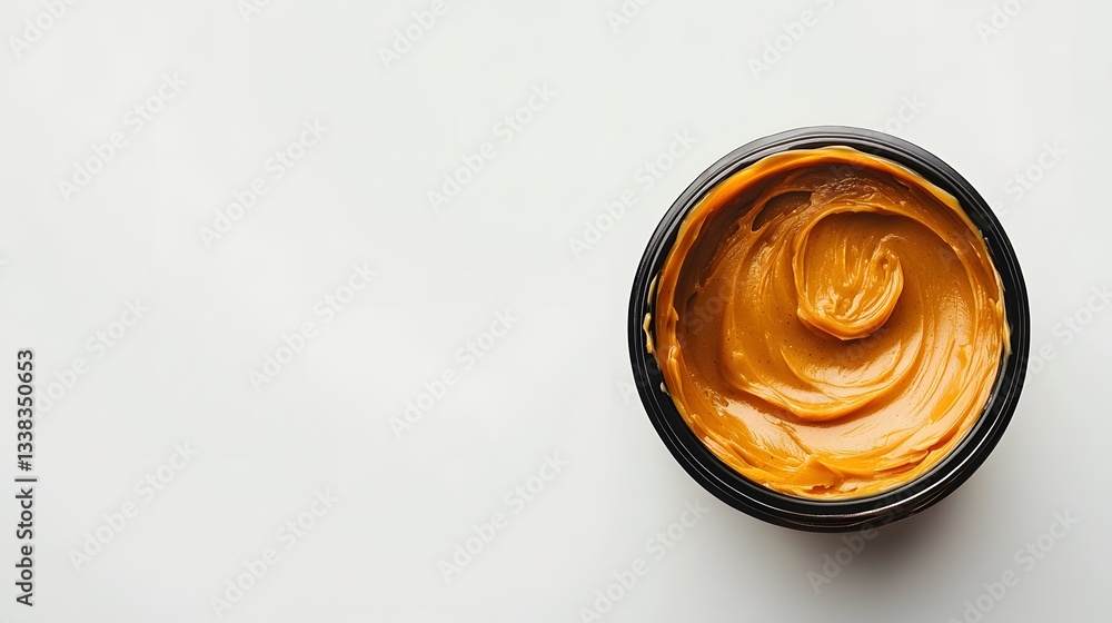 Golden Brown Cream in a Dark Container Golden Brown Cream in a Dark Container
