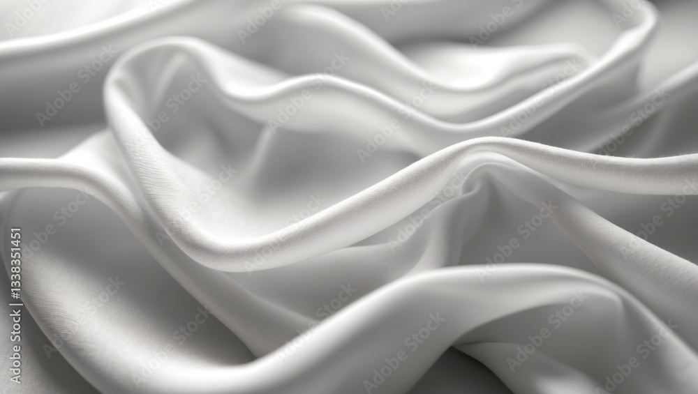 Blurred soft folds in monochromatic fabric create an elegant, smooth look. The flowing quality of the material and the subtle shadows provide it with a refined and graceful appearance. Blurred soft folds in monochromatic fabric create an elegant, smooth look. The flowing quality of the material and the subtle shadows provide it with a refined and graceful appearance.