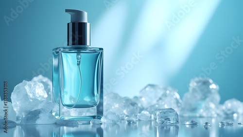 Wallpaper Mural Radiant Elegance Serum Bottle on Prismatic Glass with Luxurious Metal Accents Torontodigital.ca