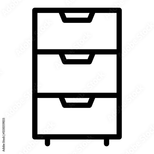 Drawers icon. Vector line icon