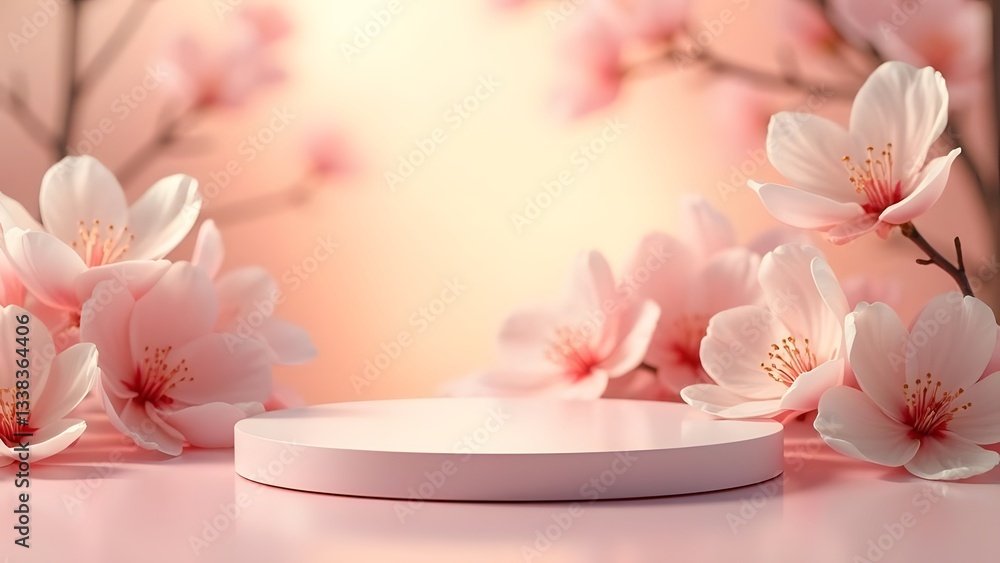 Blossom-Adorned Serenity Product Mockup Lighting Magic Blossom-Adorned Serenity Product Mockup Lighting Magic