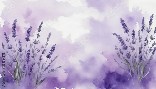 Lavender flowers in soft pastel colors creating a calming background