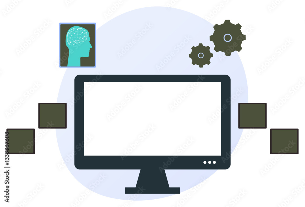 Cyberspace Concept Illustration Stylish and Beautiful Cyberspace Concept Illustration Stylish and Beautiful