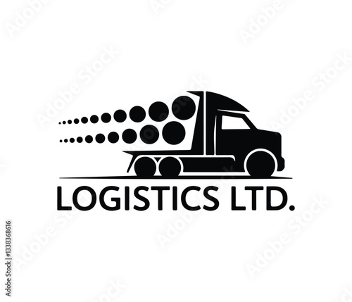 Transportation logo. transportation icon. Logistics company logo featuring airplane and truck. A logo showcasing a streamlined, modern design, emphasizing global logistics.