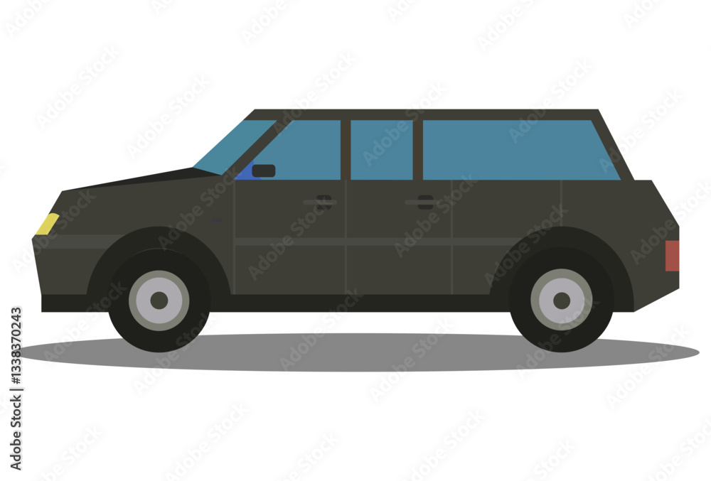 Fototapeta premium Hearse Concept Illustration Stylish and Beautiful