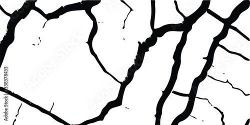 High-Resolution Cracked Surface Textures for Earthquake Damage Simulation, Perfect for Representing the Aftermath of Seismic Events on Floors, Walls, and Land in Black and White
