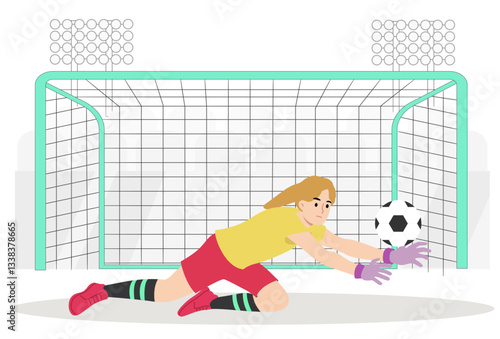 Goalie Concept Illustration Stylish and Beautiful