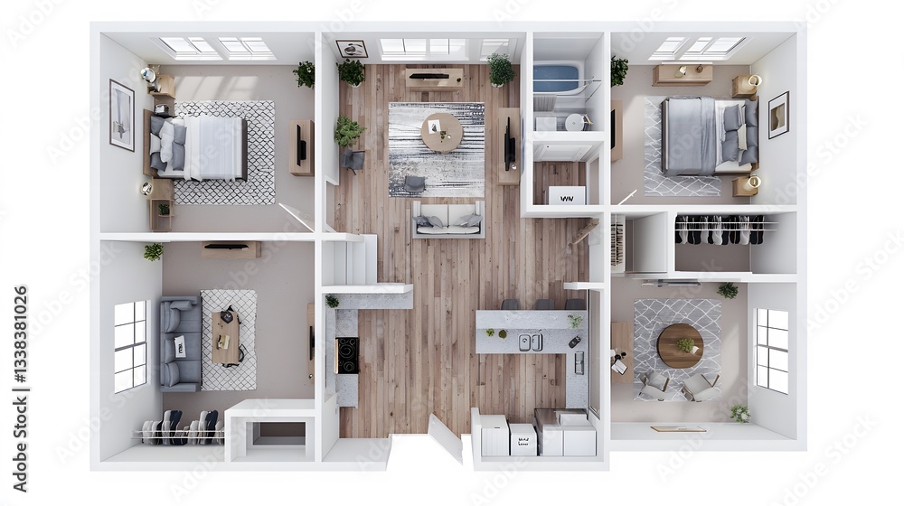 Modern interior layout contemporary apartment architectural design cozy atmosphere aerial view space optimization Modern interior layout contemporary apartment architectural design cozy atmosphere aerial view space optimization