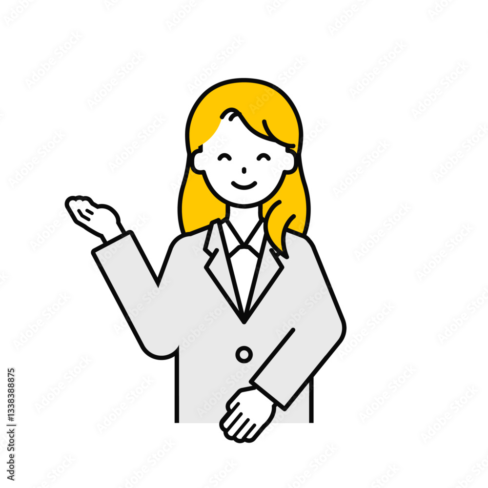 上半身のポーズ_シンプルな会社員の女性20 上半身のポーズ_シンプルな会社員の女性20