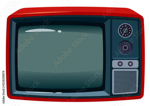 レトロなブラウン管テレビ イラスト