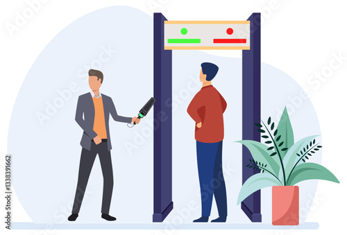 Metal Detector Concept Illustration Stylish and Beautiful