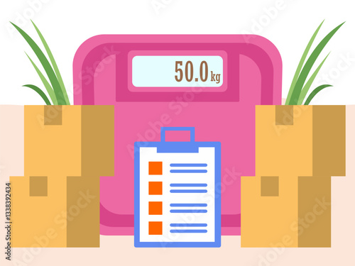 Weight Concept Illustration Stylish and Beautiful
