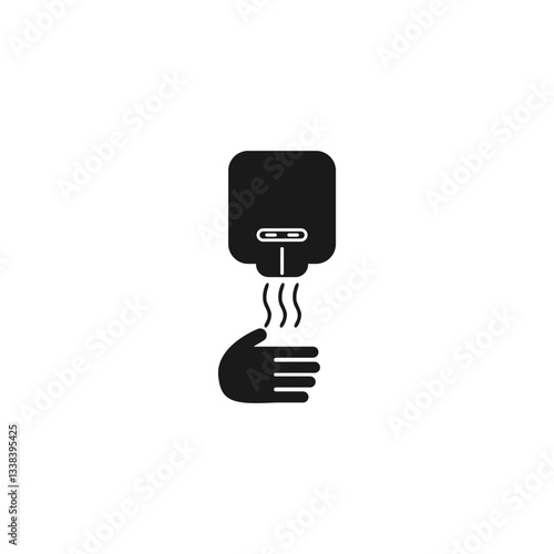 Hand dryer machine  icon isolated on white background