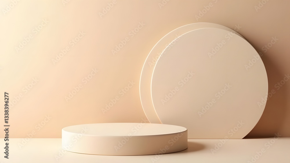 Natural Elegance A Minimalist Wooden Podium for Beauty Product Showcase Natural Elegance A Minimalist Wooden Podium for Beauty Product Showcase