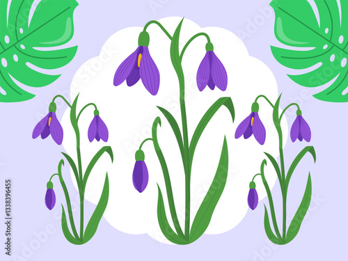 Bluebell Concept Illustration Stylish and Beautiful