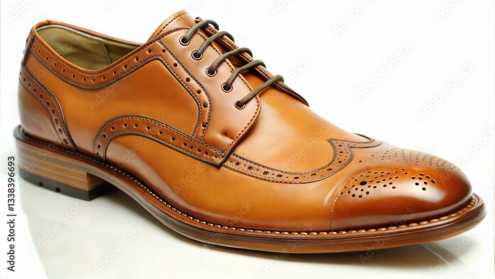 Fototapeta premium Leather Lace-Up Dress Shoe.