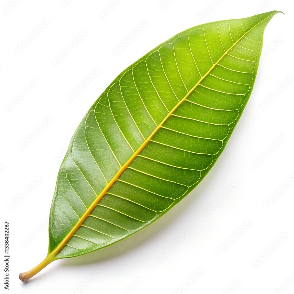 Fototapeta premium green leaf isolated on white