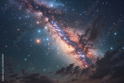 Starlit Wonder of Distant Galaxies Shining in the Night Sky