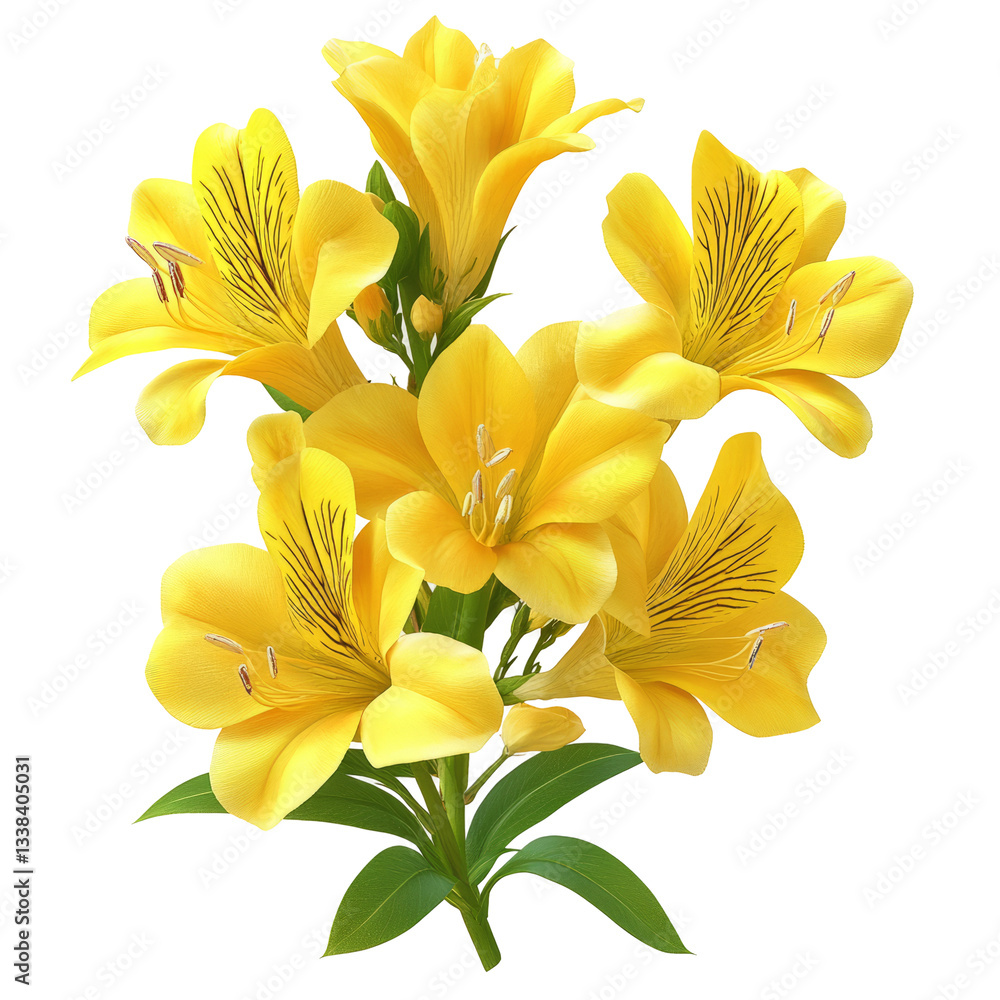 Obraz premium Bouvardia isolated on white background for PNG