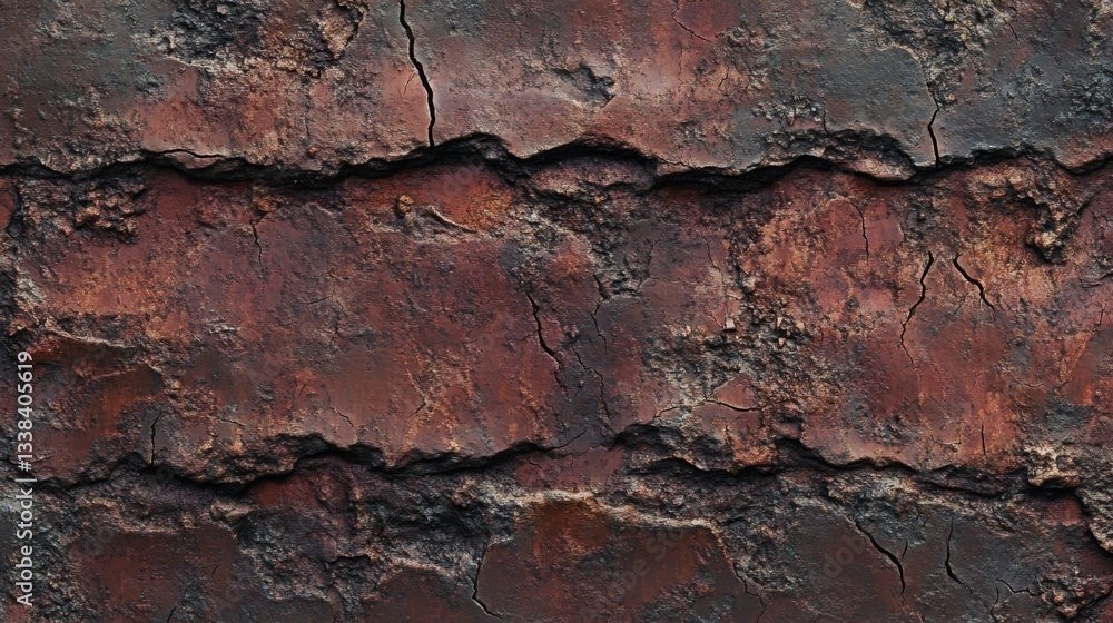 Cracked Rusty Metallic Rock Surface Texture Cracked Rusty Metallic Rock Surface Texture