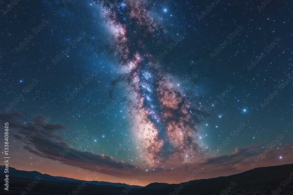 Cosmic Night Sky Unveiling a Stunning Galaxy Filled with Twinkling Stars and Radiant Nebulae Cosmic Night Sky Unveiling a Stunning Galaxy Filled with Twinkling Stars and Radiant Nebulae