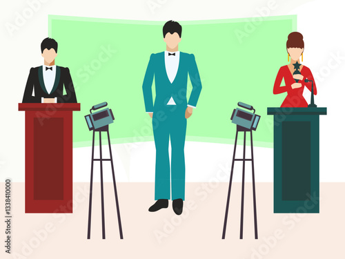 Actor Concept Illustration Stylish and Beautiful