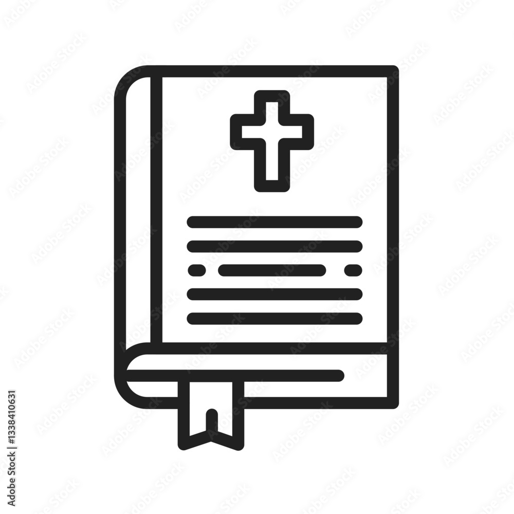 Fototapeta premium Bible icon vector image. Suitable for mobile apps, web apps and print media.