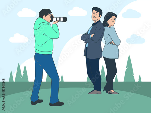 Film Photography Concept Illustration Stylish and Beautiful