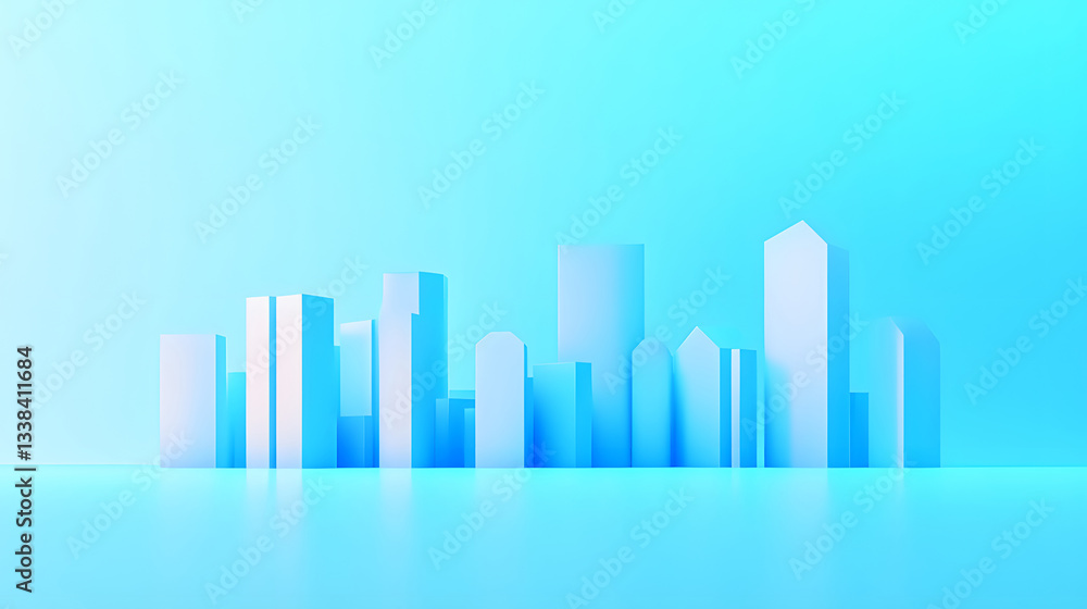 Fototapeta premium Urban building complex future technology business finance concept PPT background