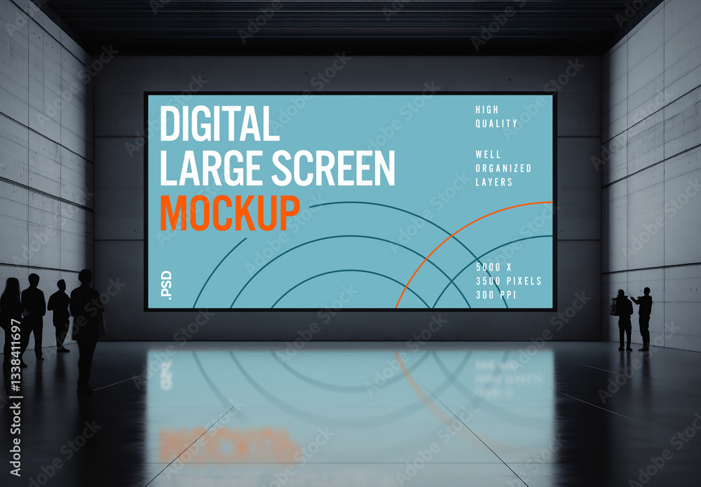 Digital Large Screen Mockup for Creative Design and Branding Projects ...