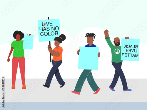 Black Lives Matter Concept Illustration Stylish and Beautiful