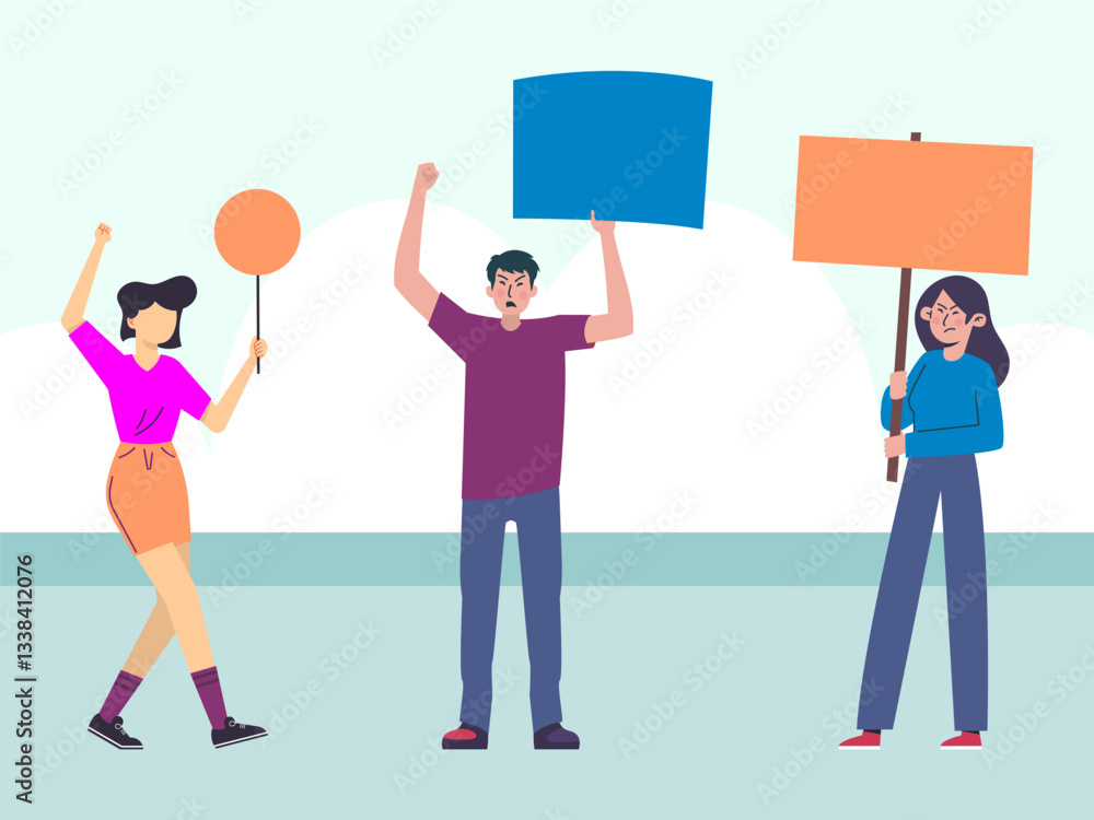 Discrimination Concept Illustration Stylish and Beautiful Discrimination Concept Illustration Stylish and Beautiful