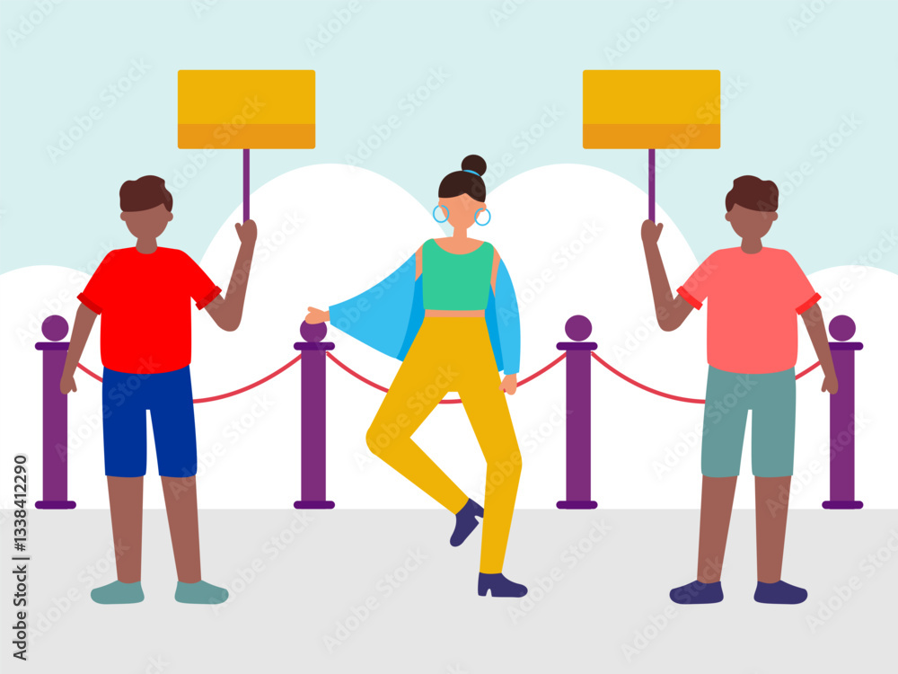 Obraz premium Freedom Concept Illustration Stylish and Beautiful