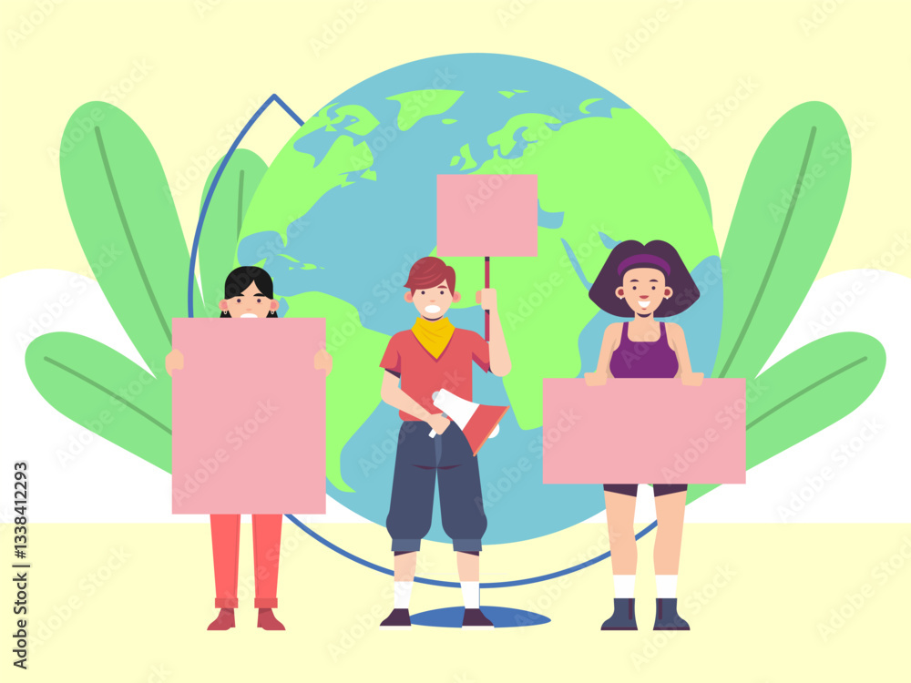 Global Concept Illustration Stylish and Beautiful Global Concept Illustration Stylish and Beautiful