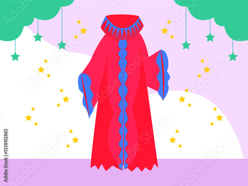 Cape Concept Illustration Stylish and Beautiful
