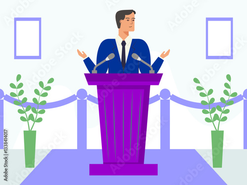 Demagogue Concept Illustration Stylish and Beautiful