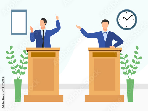Delegate Concept Illustration Stylish and Beautiful