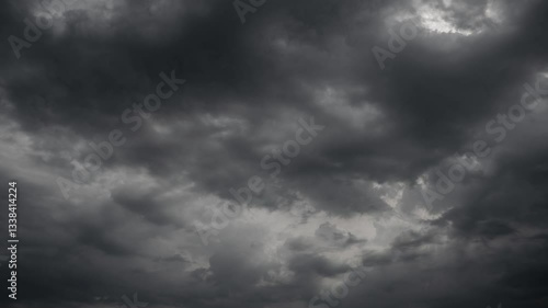 4k Video Dark Cloudy Weather Time Lapse of Sudden Changes in Cloud Cover Over a Scenic Landscape
