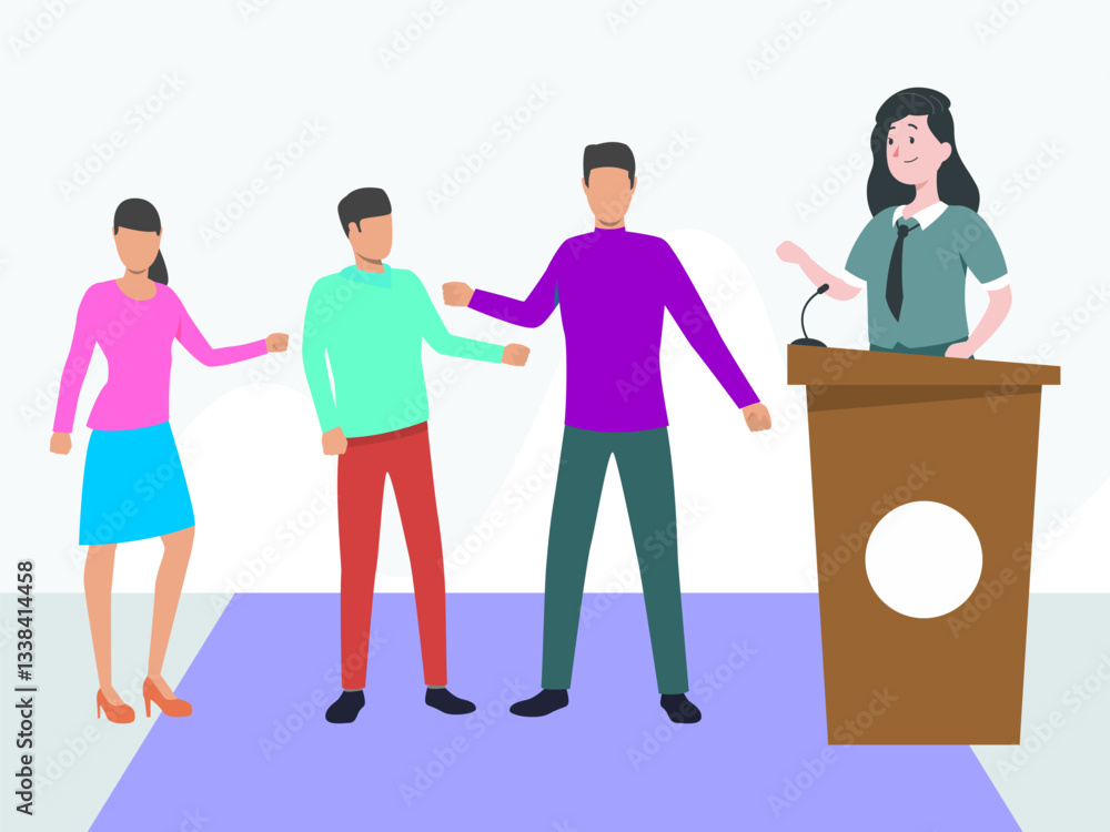 Incumbent Concept Illustration Stylish and Beautiful Incumbent Concept Illustration Stylish and Beautiful