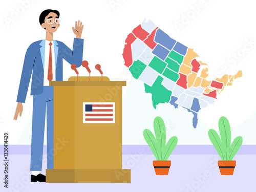 Gerrymander Concept Illustration Stylish and Beautiful